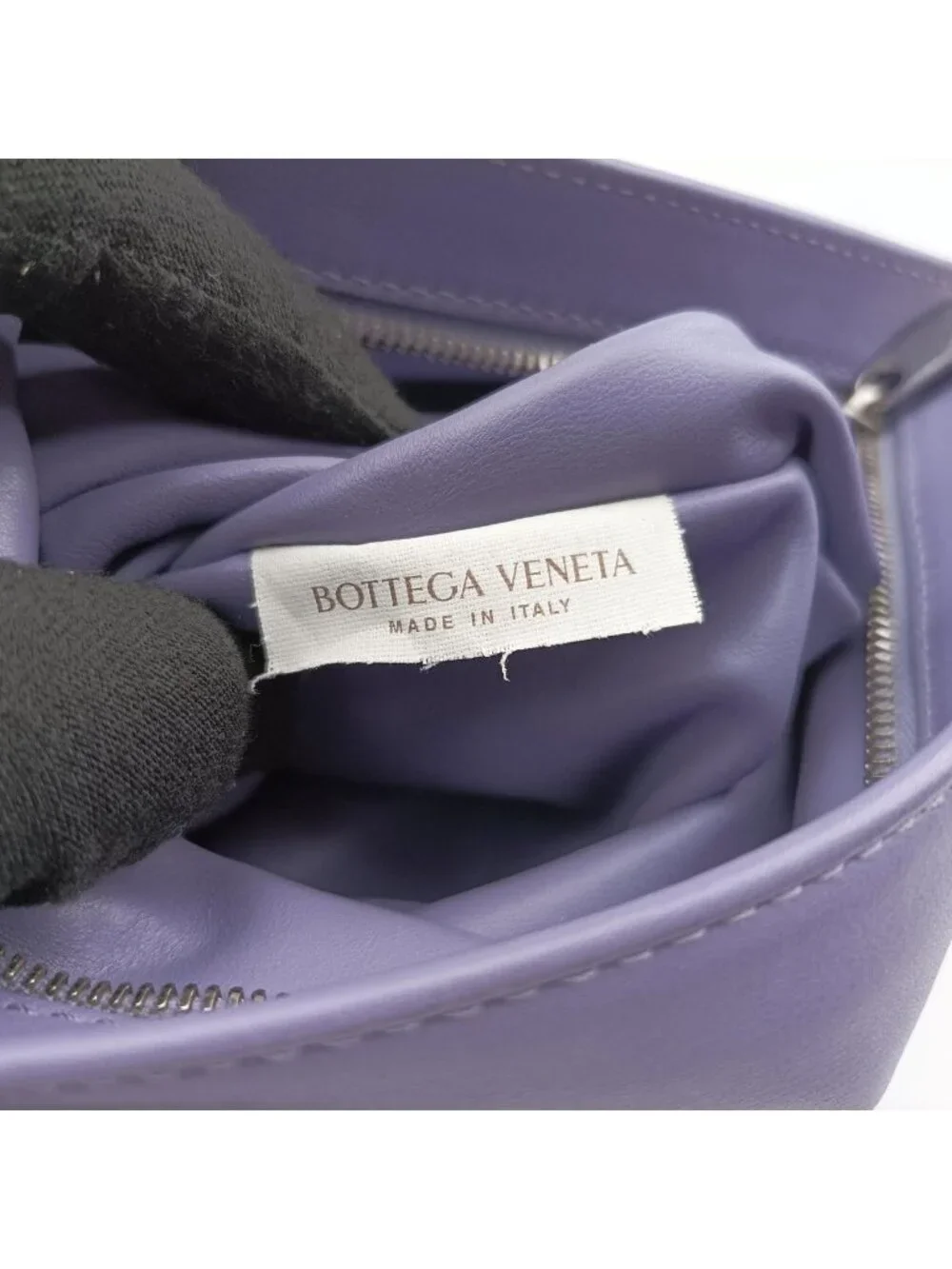 Bottega Veneta the Twist Purple Lambskin Clutch